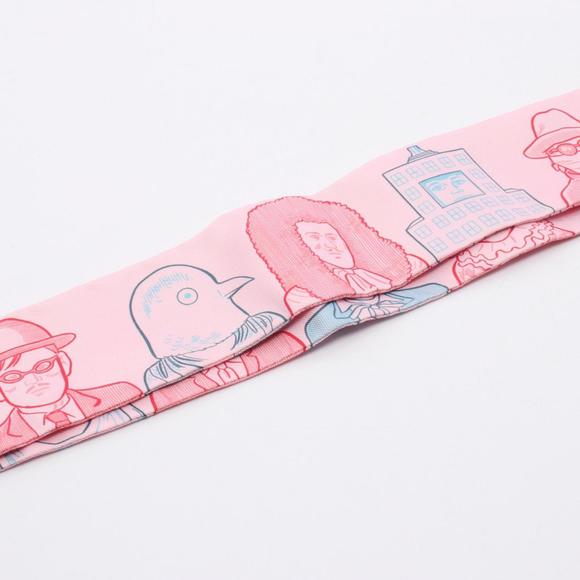 HERMES Pink Silk Scarf - Picture 5 of 5